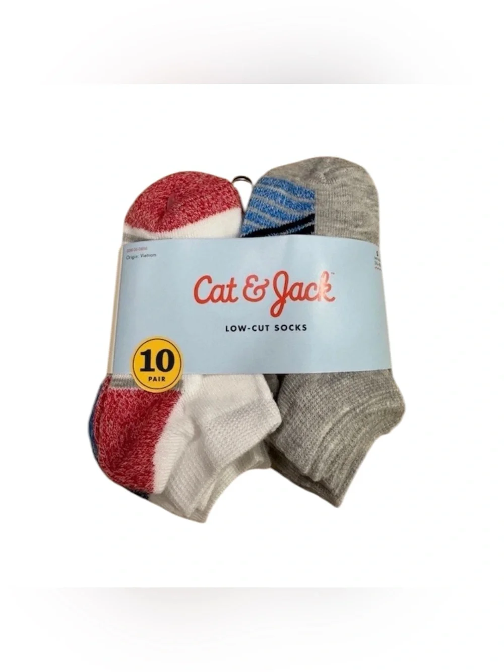 Cat & Jack Low-Cut Socks - 10 Pack Sz S